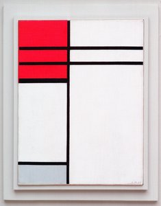 Composición (A) en rojo y blanco, 1936 de Piet Mondrian